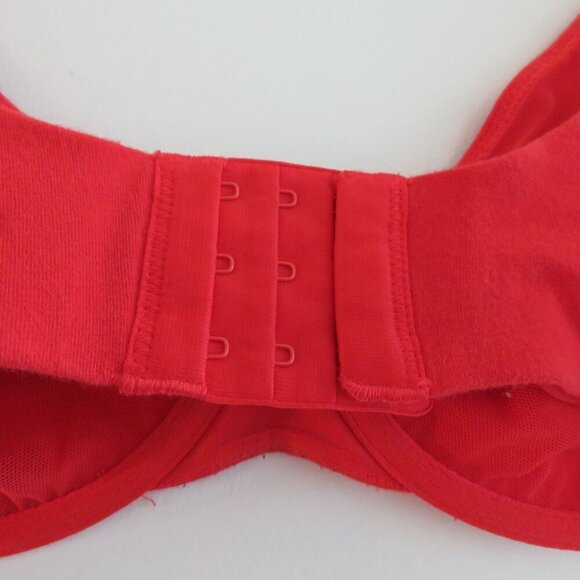 SKIMS Cotton Jersey T Shirt Bra in Ruby Red Underwired - Size 44B - Picture 9 of 14